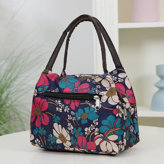Hand-Carrying Lunch Bag Large Opening with Widened Handle Carrier Oxford Waterproof Bento Bag for Commuting Work Travel