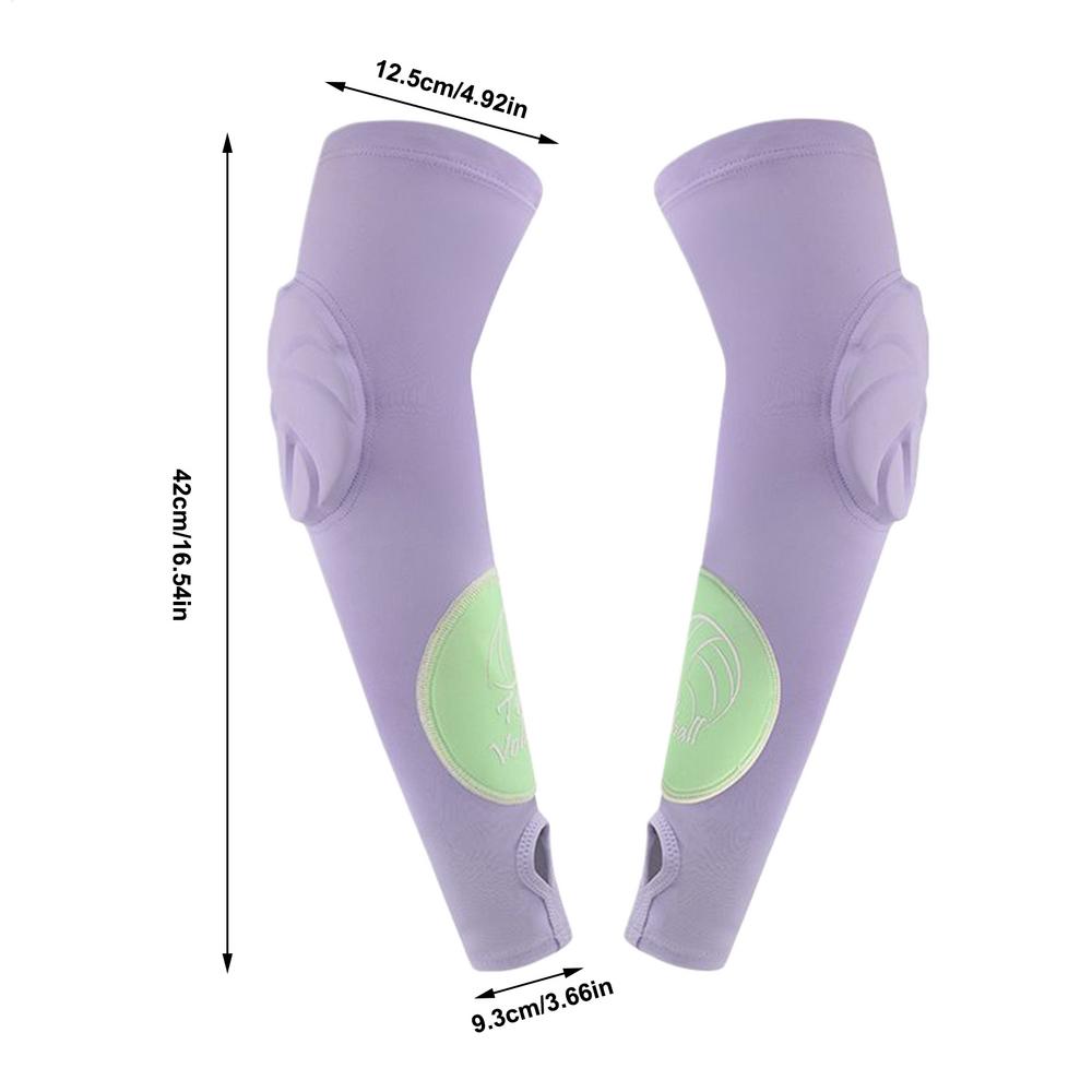 

Volleyball Sleeves For Teen Girls 2 Pieces Padded Volleyball Sleeves Arm Guard With Protection Pads And Thumb Hole For Teens фіолетовий