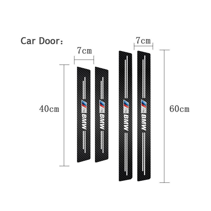 4/5PCS Auto Door Pedal Carbon Fiber threshold Strip Scratch Resistant Sticker For BMW X1 X2 X3 X5 X4 X6 X7 iX3 F20 F10 F07 E70 E