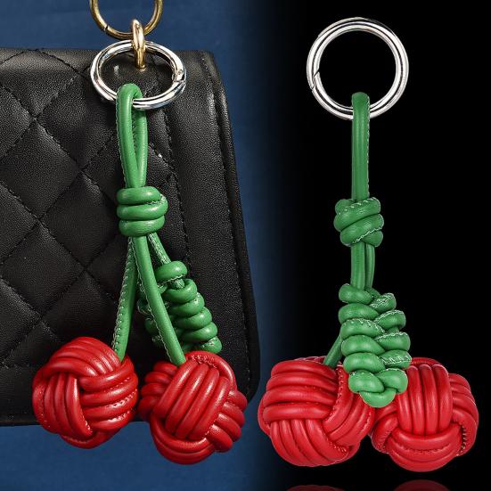 Keychain Pendant Imitation Leather Smooth Surface Neat Stitching Key Chain Versatile Wallet Car Keys Backpack Decoration