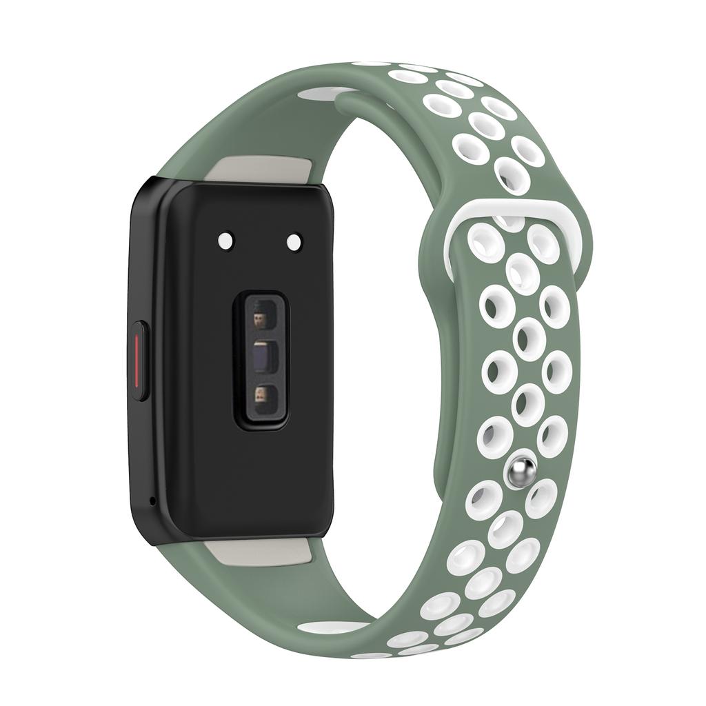 Weiches Silikon-Sportarmband für Huawei Band 6, zweifarbig, Smart-Armband, Ersatzarmband aus TPU für Honor Band 6