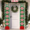 Door Couplet Banner 2pcs Pack Double-Sided for New Year & Christmas Party Porch