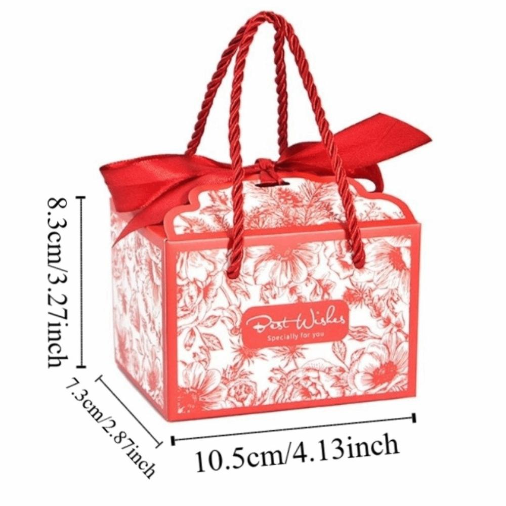 10pcs Bow Ribbon Wedding Party Paper Box Eco-Friendly Candy Box New Gift Packaging Box Goodies Gift