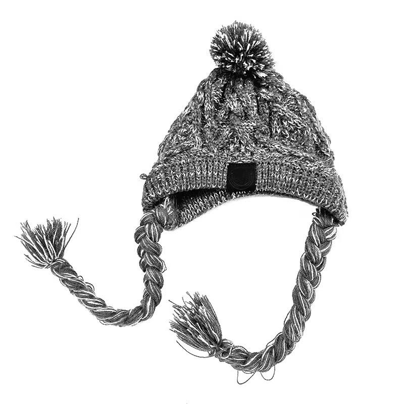 Haustier-Kopfschmuck: Warme Strickwoll-Bommelmütze für Herbst/Winter - Winddicht & Kältefest für Kleine/Mittelgroße Französische Bulldoggen