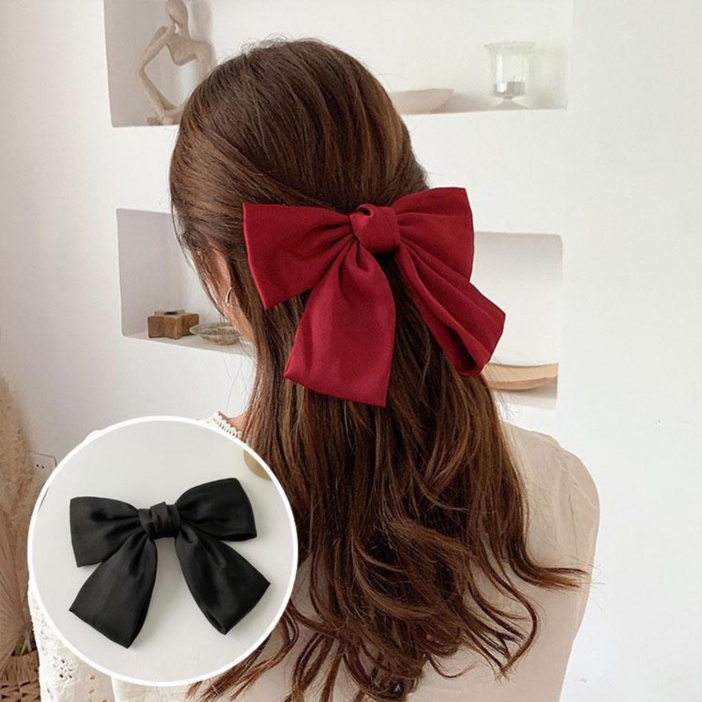 

Women s Daily Large Silk Ribbon Hairpin Hairpin Red