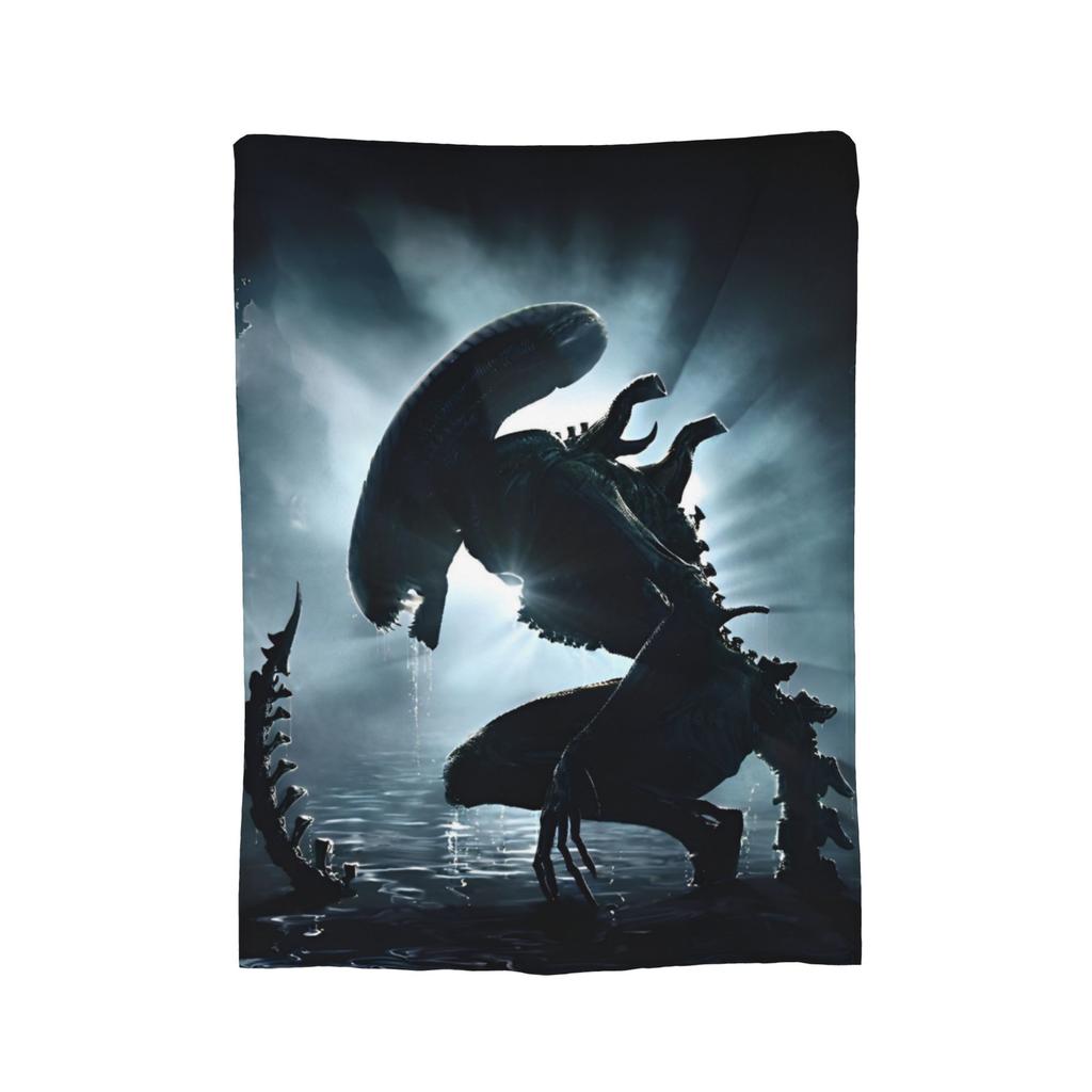 Aliens 45th Anniversary Xenomorph Blanket Coral Fleece Plush Textile Decor Space Multi-function Throw Blanket for Bedding Quilt