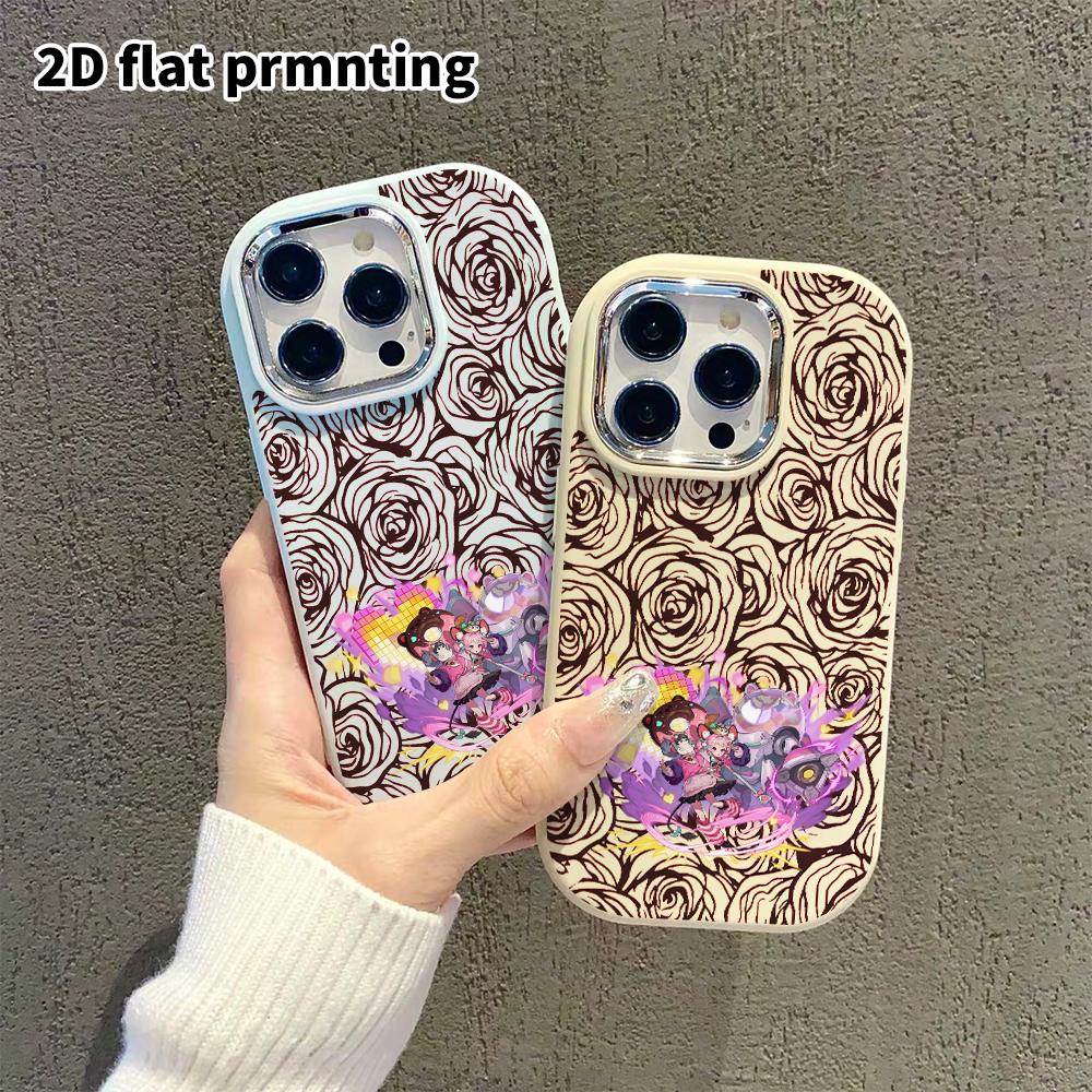 Phone Case: 2D flat design suitable for iPhone 18 17 16 15 14 13 Pro protective case, couple style, summer trendy cool gaming, Christmas and Halloween