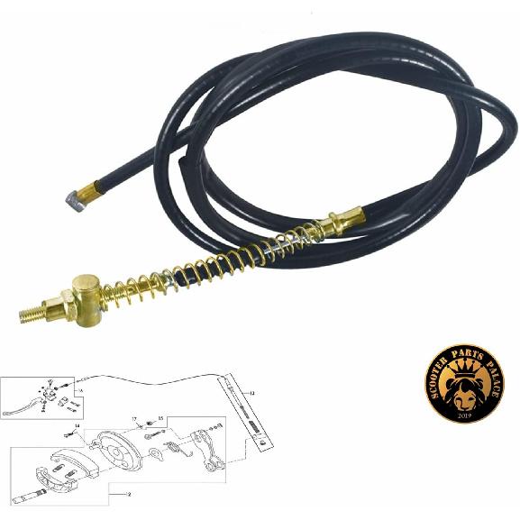 Гальмівний трос заднього барабанного гальма Baja Motorsports 69 дюймів довший для міні-байка Baja MB165 MB200 Coleman Trail CT200U CT200U-EX BT200X ATV Yerf-Dog