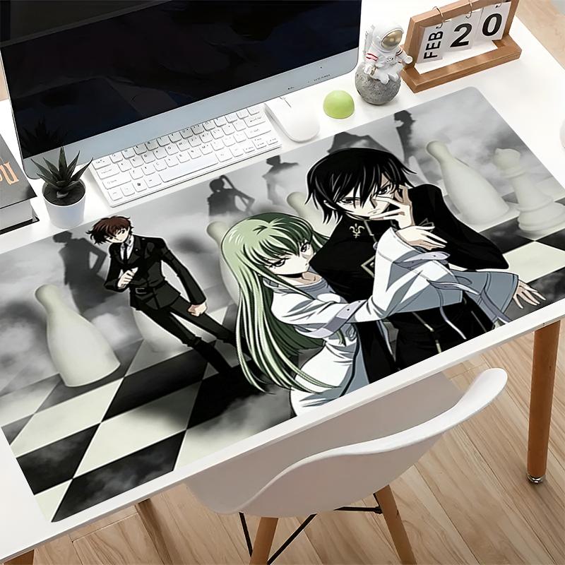 Anime podložka pod myš HD tisk Code Geass Kancelářský počítačový stůl Podložka Velká herní podložka pod klávesnici Protiskluzová herní podložka pod myš Dekorativní koberec