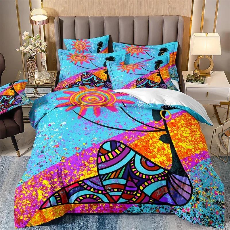 3D Bedding Sets For Boys African Totem Duvet Cover Set ,kingsize Comforter Cover,luxury Designs Bed Set For Teen Boys