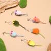 4pcs Random Mix Plush Mini Mouse Change Heads Cat Teaser Stick Pet Toy Supplies