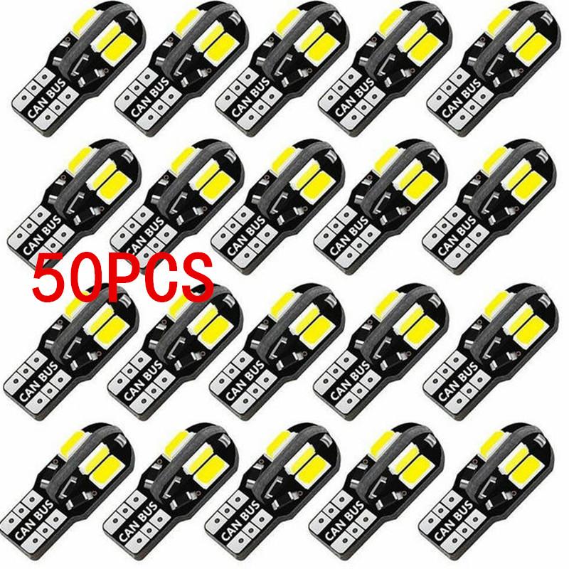 10/20/50/100PCS W5W T10 LED Bulbs Canbus 5730 8SMD 12V 194 168 LED Car Map Dome Lights Parking Light Auto Signal Lamp