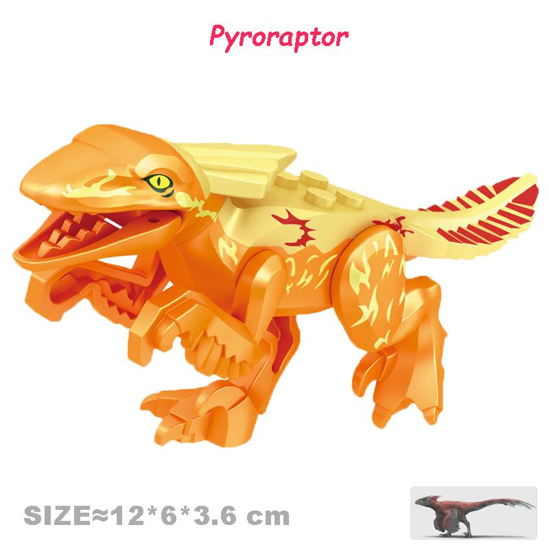 Bright Jurassic Dinosaurs World Velociraptor Triceratops Rex Pterosaur Model Assemble Building Blocks Toys For Children Boy Gift