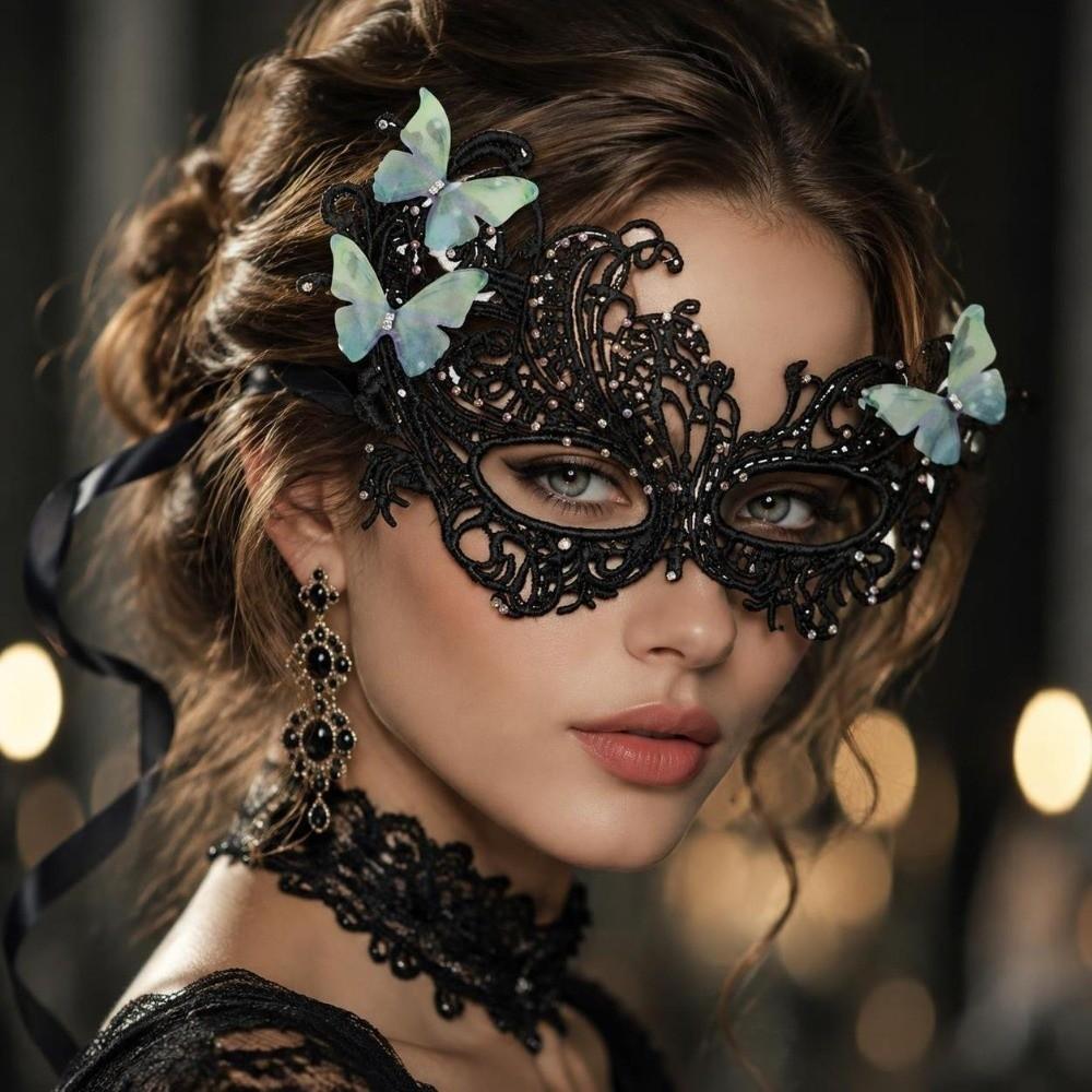 Lace Antique Carnival Masks Adjustable Halloween Masquerade Masks Lace Masquerade Masks Halloween