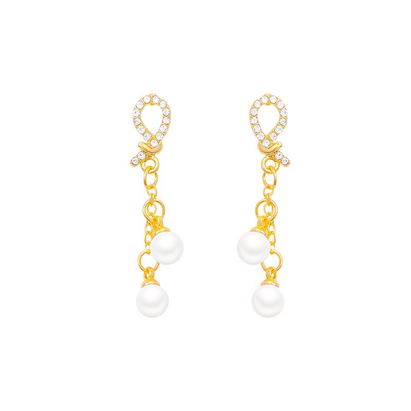 925 Silbernadel Retro Diamant Quaste Perlenohrringe für Damen - Hochwertig, Trendig, Vielseitig