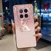 Cover For Tecno Camon 40 Premier 5G Case New Letter With Flower Shiny Starry Sky Soft Silicone Black Back Anti-scratch Cover