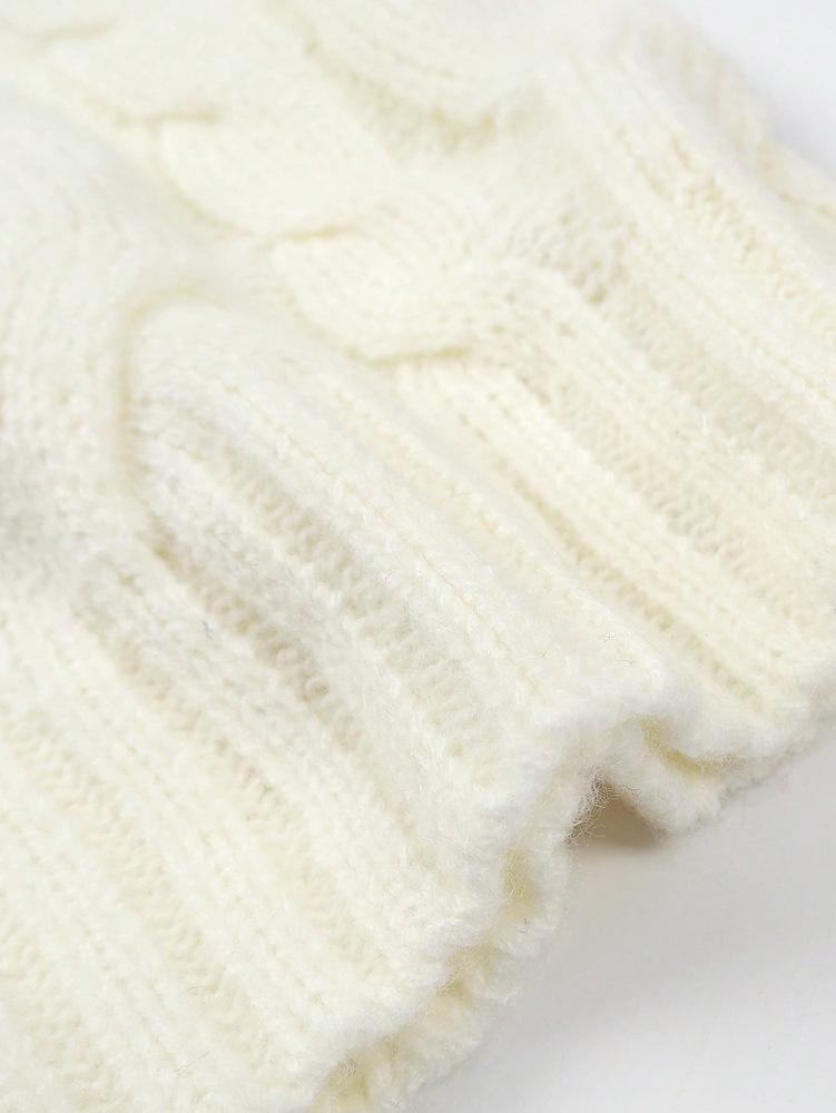 Women's Autumn/Winter Bell Sleeve Knit Sweater - Solid Color Casual Style