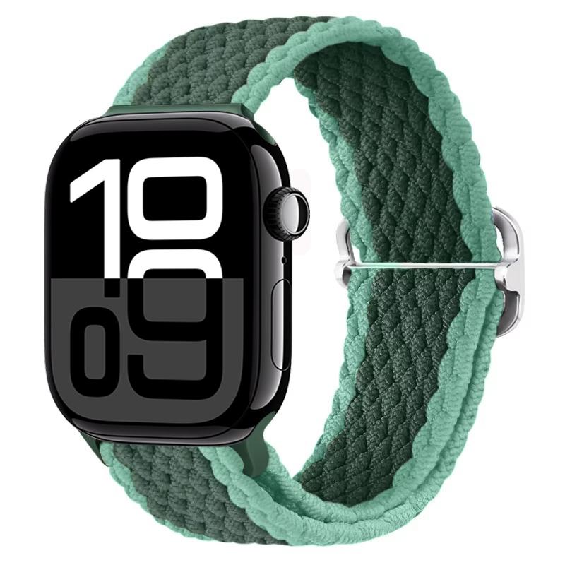 Nylon Braided Loop Band for Apple Watch Ultra/2 49mm 10 9 8 7 46mm 45mm 41mm 6 5 4 SE 44mm 40mm Elastic Strap for iWatch 3 42mm