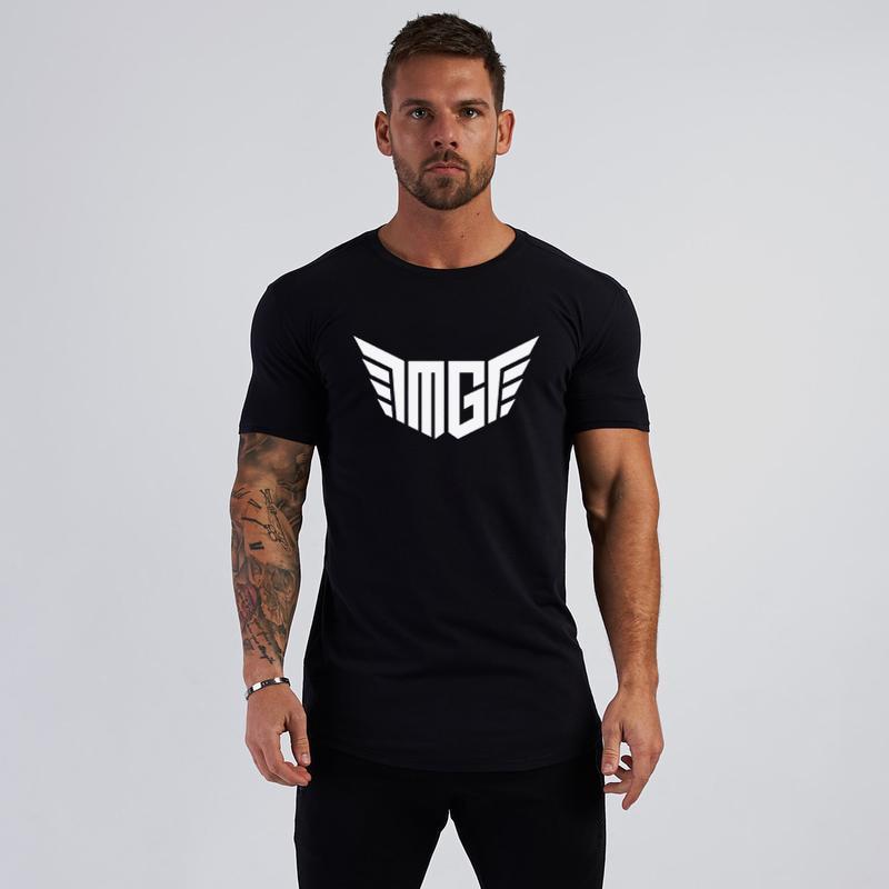 

Мужская модная повседневная дышащая хлопковая футболка с круглым вырезом Do The Work для фитнеса и фитнеса, летняя приталенная футболка для спортзала и тренировок XXL чёрный