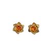 European Retro Flower Stud Earrings - Luxurious & Fashionable Metal Accessories for Women