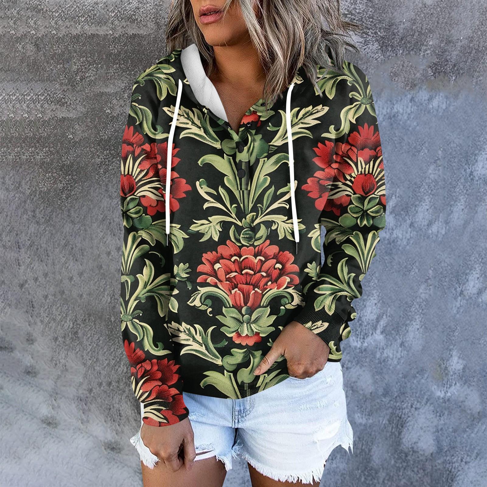 

Женская повседневная модная толстовка с длинными рукавами и круглым вырезом с принтом XL винный