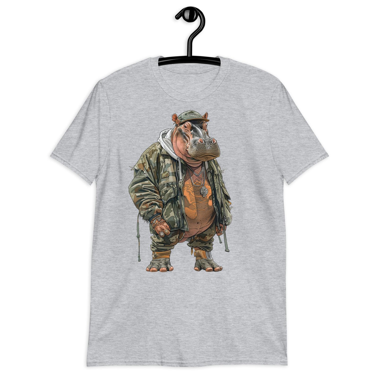 Hip Hop Hippie Hipster Hippo Graphic Unisex T-Shirt Mens Womens Tees Top | Street Style Tee S
