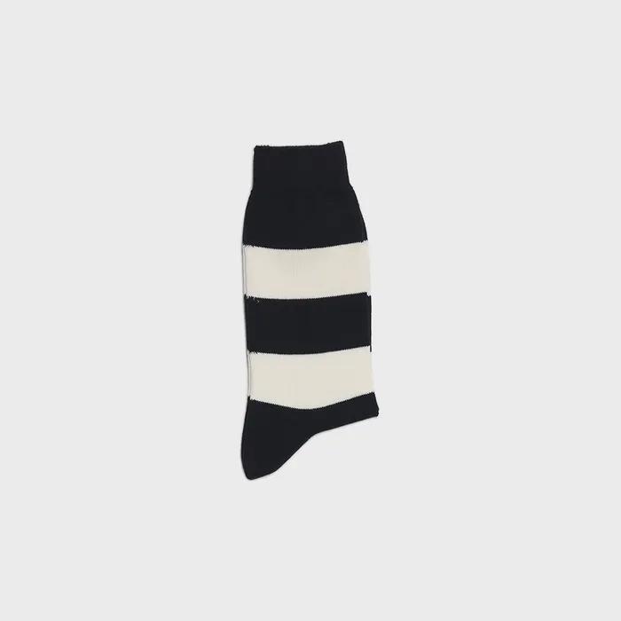 [Basic Color 5-Pack] Work#rugby / Rugby Wide Stripe Fashion Socks