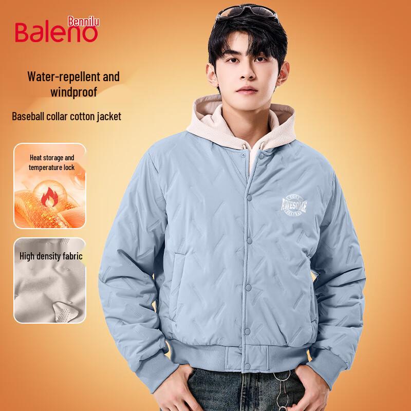 

Baleno Men s Padded Baseball Collar Jacket L