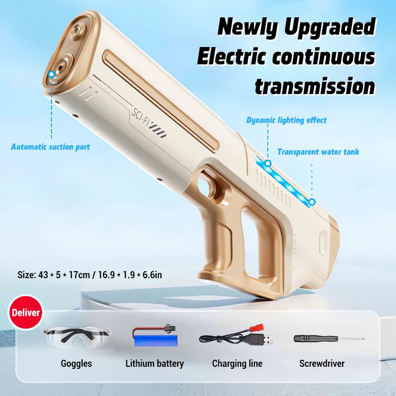 

Children s Fully Automatic Water Storage Gun Large Capacity Electric Water Absorbing Toy Gun Summer Outdoor Water Toy Gift жёлтый