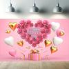 Happy Mothers Day Party Background Thanks Mother Flower Rose Heart Floral Pink Photography Backdrop Photo Studio Props