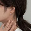 1 Pair Women Earrings No-Blocking Ear Buckle Stable Fit Twist Earrings Circle Design Mirror Polished Hoop