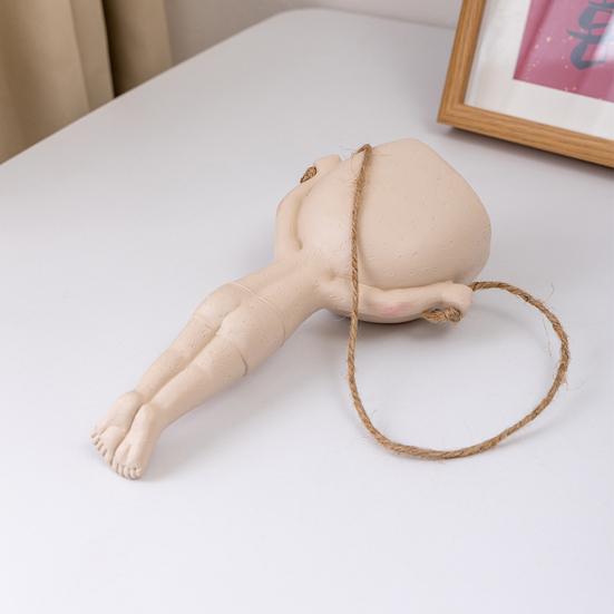 Ghiveci pentru containere de flori Design de păpuși de gimnastică în stil nordic cu jardiniere de frânghie suspendate Ghiveci de flori suculente creative