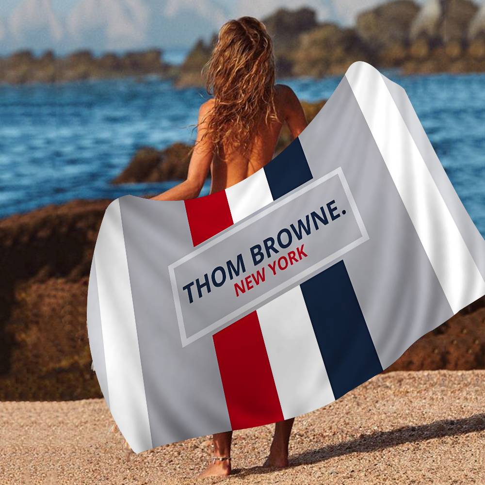 Fashion Brand T-Thom B-Brown Bath Towel Microfiber Soft Water Absorbing Breathable For Girl Kids Decorative Cartoon Beach Towel