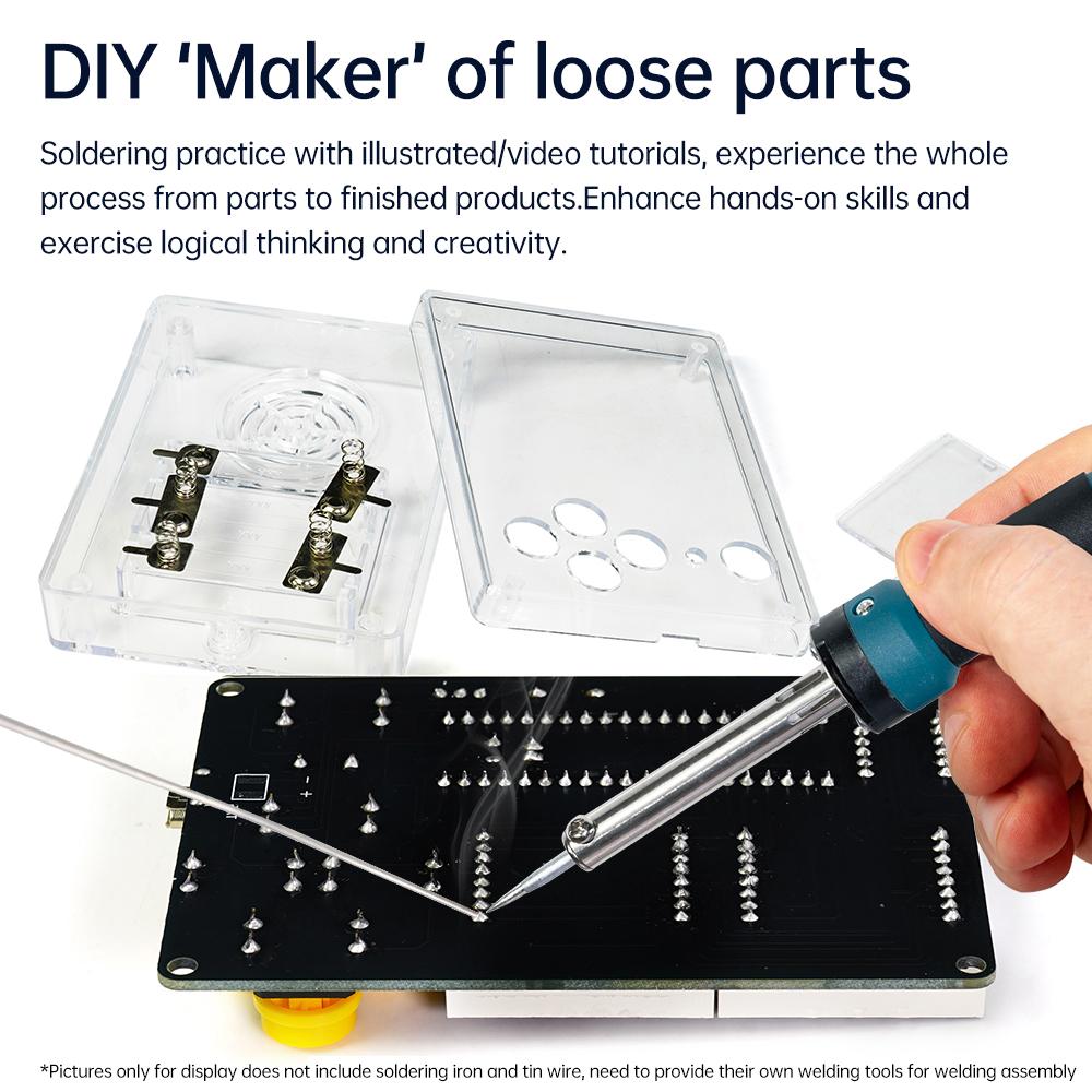 Electronic 7-Pixel Game Console Making DIY Kit 51 Microcontroller Puzzle Game for Electronic Enthusiasts To Learn Soldering DIY