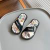 New 2025 Slippers Summer Versatile Comfort Kids Shoes Soft Soled Non Slip Casual Girl Shoe Cartoon Cute Graffiti Sandals Klapki