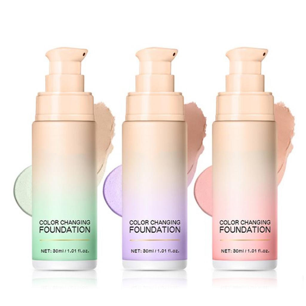 1Pc 30ML Lightweight Foundation for Women Girls Natural Finish Makeup High Coverage Long Wearing Nude Shade Enhances Skin Brightness Cosmetic