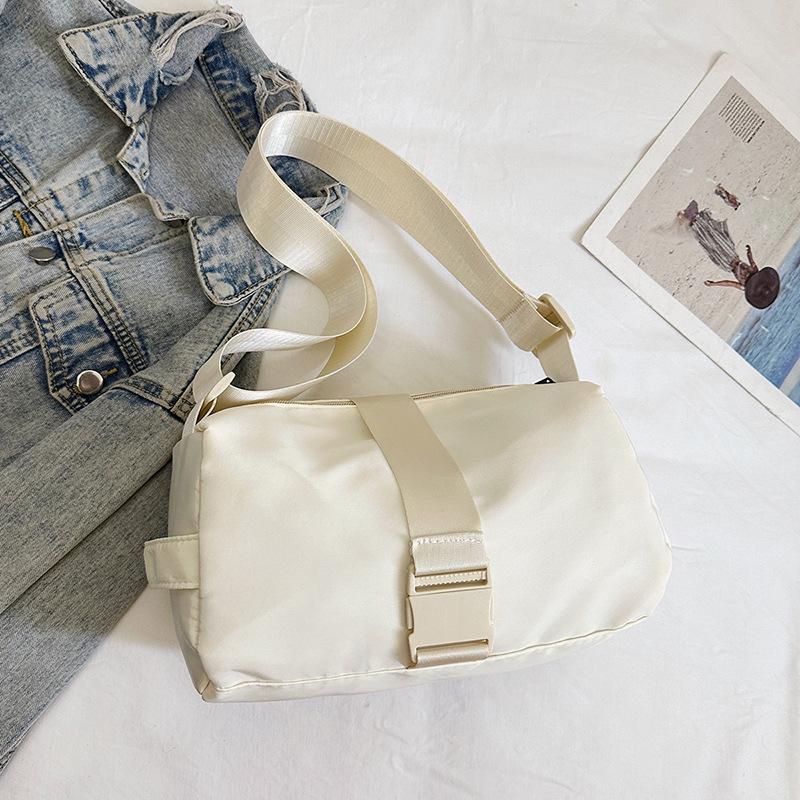 Oxford cloth messenger bag fashion high-end fitness bag women's small horizontal casual solid color shoulder toast bag