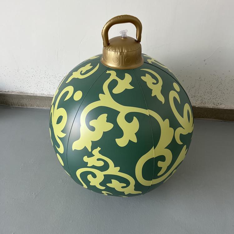 Luminous PVC Inflatable Christmas Ball for Indoor and Outdoor Decorations