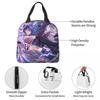 Cute Raiden Shogun Oxford Cloth Portable BagsGame Genshin Impact School Trip Lunch Hiking Debris Cooler Food Handbags