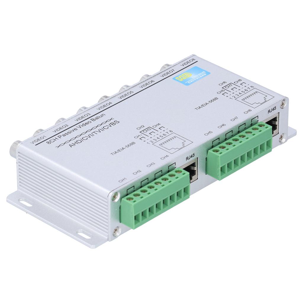 8 Channel Passive Video Balun Twisted Pair Transmitter 720P 1080P High Definition AHD CVI TVI CVBS