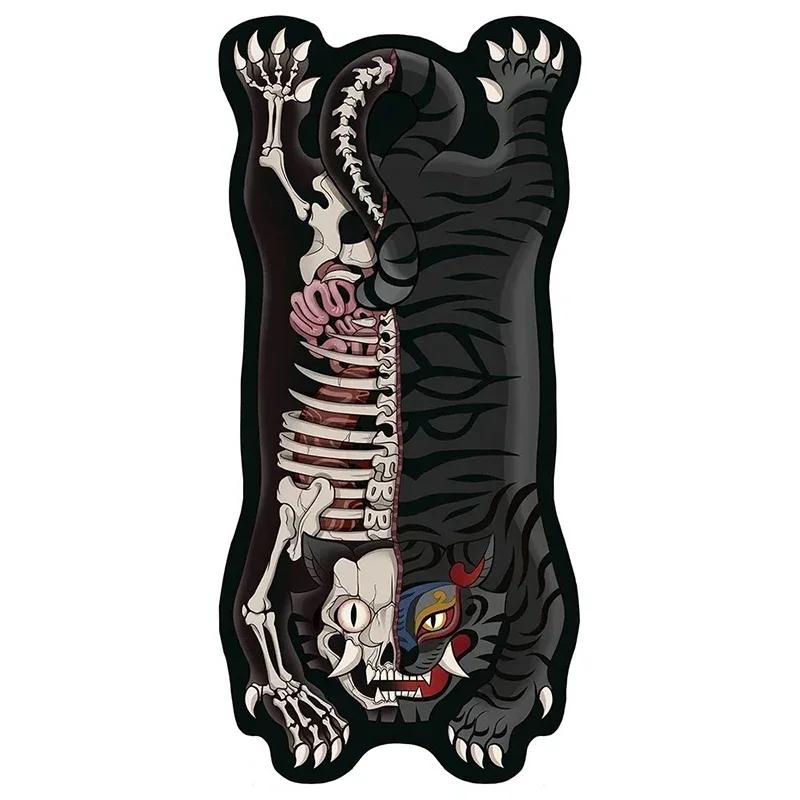 Bedroom Carpet Anti-slip Dirt-resistant Wear-resistant Living Room Rugs Tiger Interesting Pattern Home Decoration Floor Mat