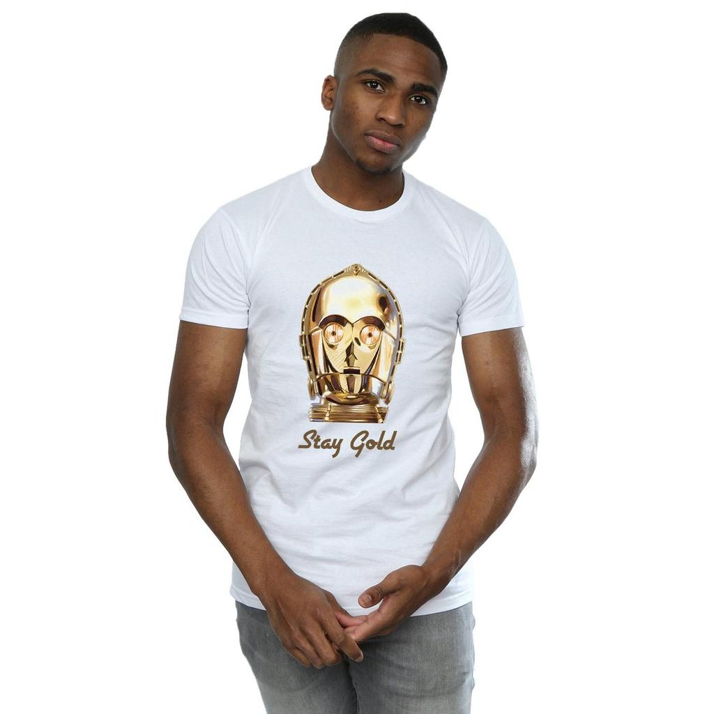 STAR WARS Mens The Rise Of Skywalker C-3PO Stay Gold T-Shirt
