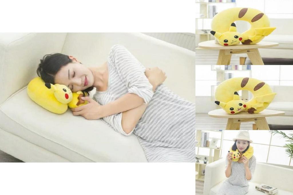 Pikachu U Shaped Neck Pillow For Travel And Rest With Logo Printing