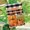 2D Flat, 2D Flat- Thanksgiving Pumpkin Happy  Double-sided Garden Flag, Holiday Yard Decoration, Outdoor Decoration, Lawn, Flag Only (3)  Double-sided