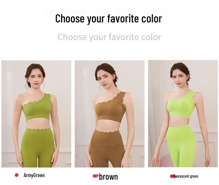 2024 Wave Lace Yoga Set: Shockproof Nude-Feel Fitness Vest