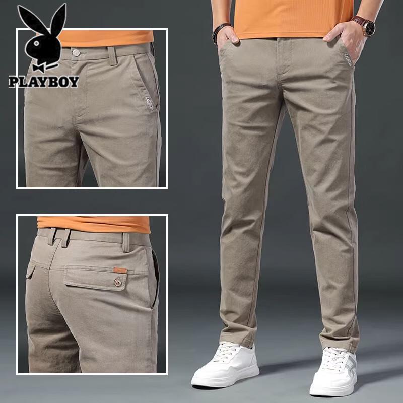 Playboy Men s Premium Summer Thin Straight Casual Pants 28