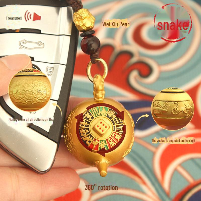 Twelve Zodiac Snake Year Mini Pot Keychain Pendant - Fortune Gift