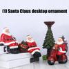 Christmas Figurine Figure Decors Resin Santa Clauses Statue Christmas Decorative Figurine Table Centerpieces for Holiday