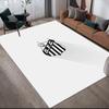 Santos FC2 Flannel Pattern Square Carpet,Area Rug,Carpet Rug for Living Room Bedroom Sofa Playroom Decor,Non-slip Floor Mat