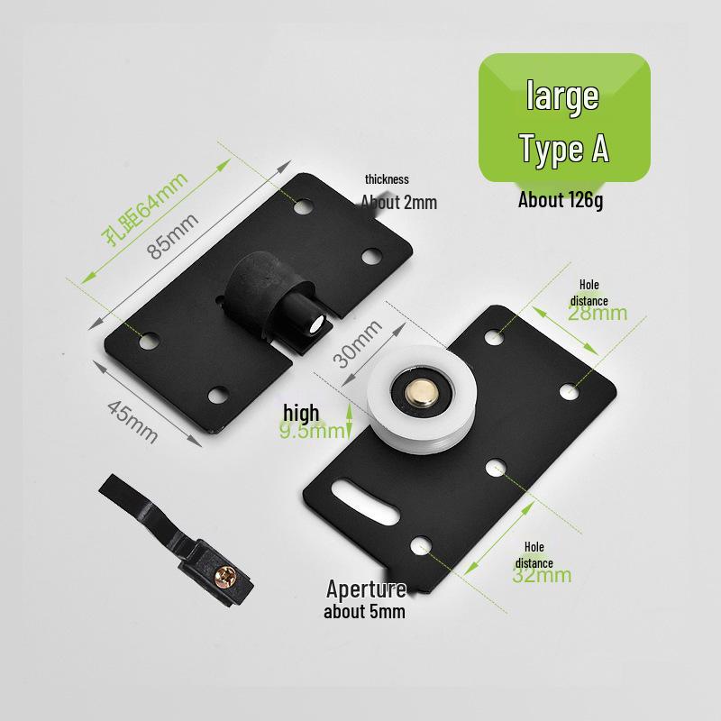 378 Leises Konkaves Schiebetürrad für Schränke & Garderoben